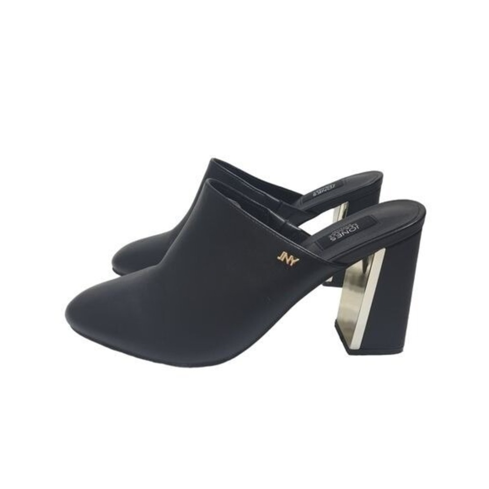Jones New York Women's Signature JNY-‎ Hallena Black High Heel Mules Size 8.5 M - Picture 2 of 16